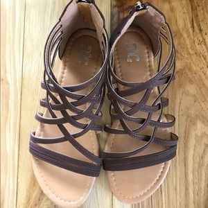 Brown wrap Sandals
